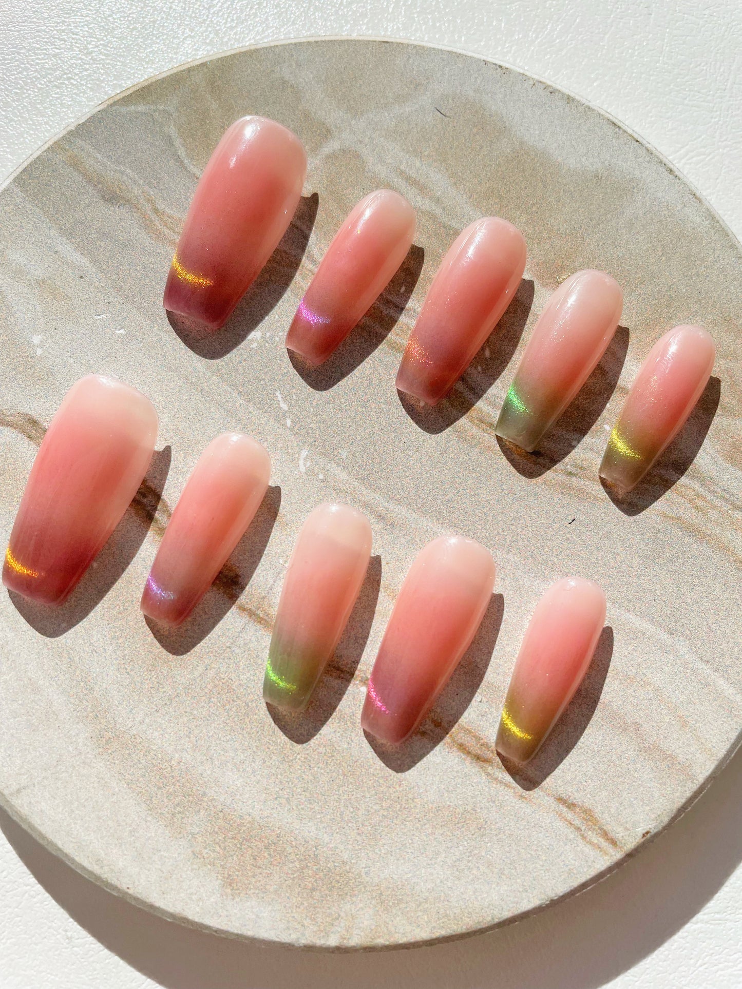 Rainbow Mirage Press-on Nails 10 pieces